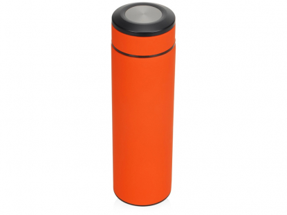 Термос Confident с покрытием soft-touch, оранжевый