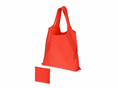 Складная сумка Reviver из переработанного пластика, красная, общий вид