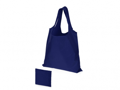 Складная сумка Reviver из переработанного пластика, синяя, общий вид