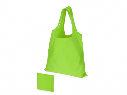 Складная сумка Reviver из переработанного пластика, зеленое яблоко, общий вид