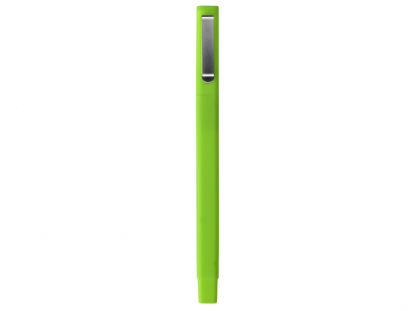 Ручка шариковая пластиковая Quadro Soft, ярко-зеленая, вид сзади