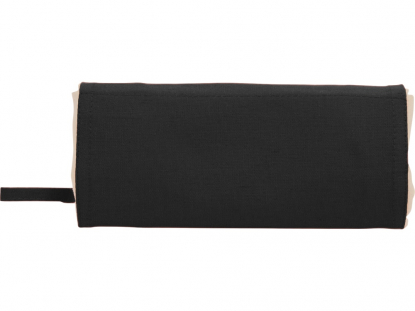 Складная хлопковая сумка для шопинга Gross с карманом, 180 г/м2, черная