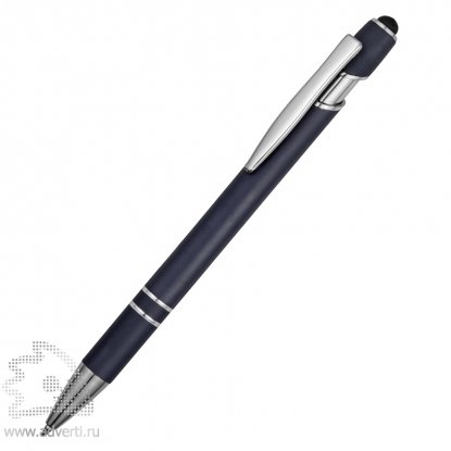 Ручка-стилус металлическая шариковая Sway, темно-синяя