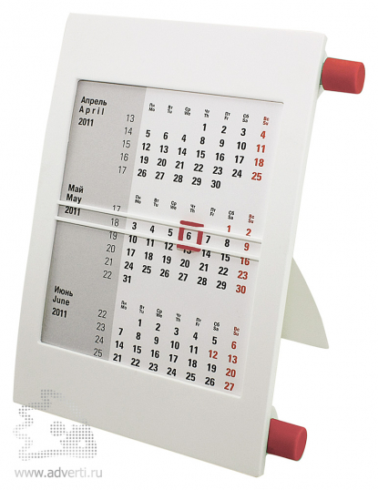 Настольный календарь Пост 2 на 2 года, красный