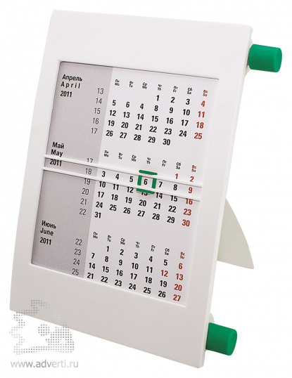 Настольный календарь Пост 2 на 2 года, зеленый