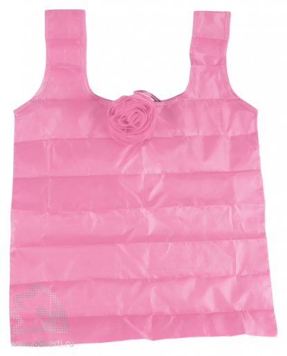 Складная сумка для шопинга в чехле в виде цветка розы, розовая