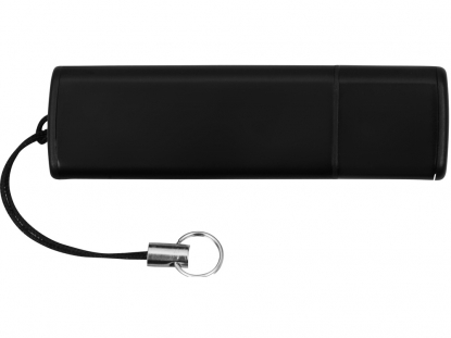 USB-флешка на 16 Гб Borgir с колпачком, черная, общий вид