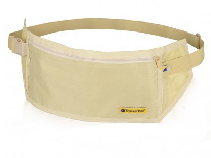 Сумка-кошелек на пояс c RFID защитой, бежевая