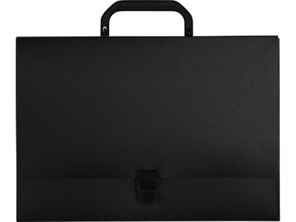 Папка-портфель А4, черный, вид спереди