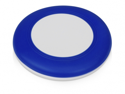 Беспроводное зарядное устройство Disc со встроенным кабелем 2 в 1, синее