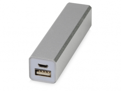 Портативное зарядное устройство Брадуэлл, 2200 mAh, серебристое