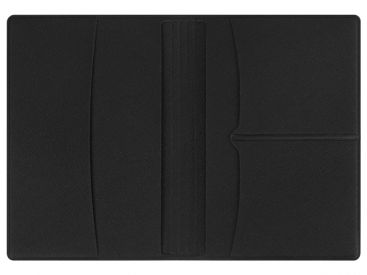 Обложка для паспорта с RFID защитой отделений для пластиковых карт Favor, черная