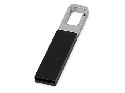 USB-флешка на 16 Гб Hook с карабином, черная