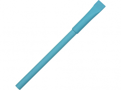 Ручка картонная с колпачком Recycled, голубая