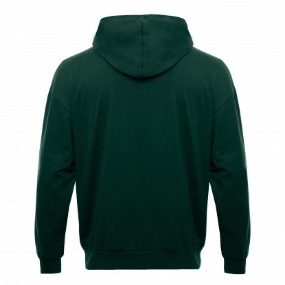 Толстовка STAN Oversize Zip с капюшоном футер без начёса, темно-зеленая