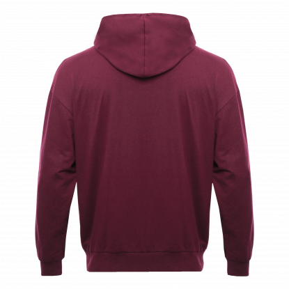 Толстовка STAN Oversize Zip с капюшоном футер без начёса, бордовая