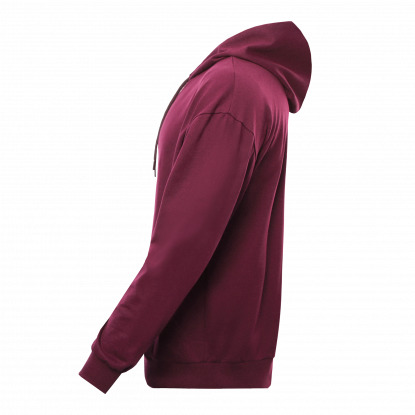 Толстовка STAN Oversize Zip с капюшоном футер без начёса, бордовая