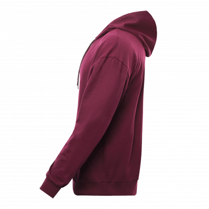 Толстовка STAN Oversize Zip с капюшоном футер без начёса, бордовая