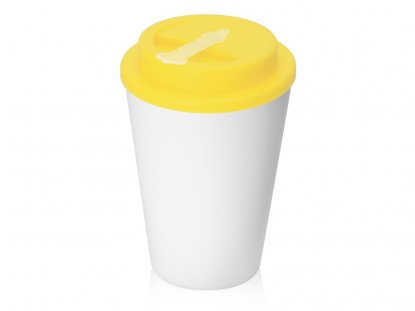 Пластиковый стакан с двойными стенками Take away, желтый