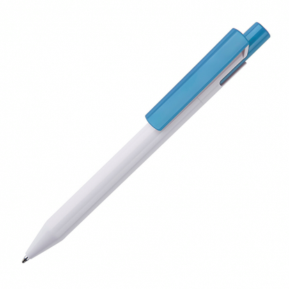 Ручка шариковая Zen, белая с голубым