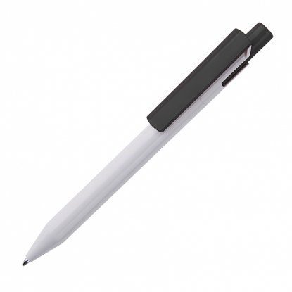 Ручка шариковая Zen, белая с чёрным