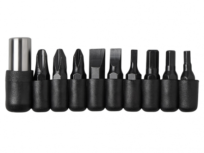 Универсальный мультитул с битами в подарочной упаковке с окном Шэйп, черный