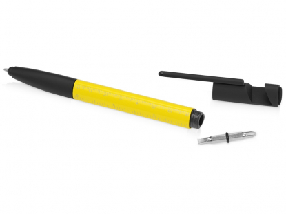 Ручка-стилус пластиковая шариковая Multy, желтая