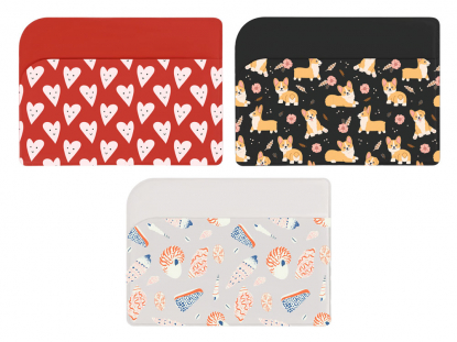 Картхолдер для 3-х карт с полноцветной печатью, софт-тач