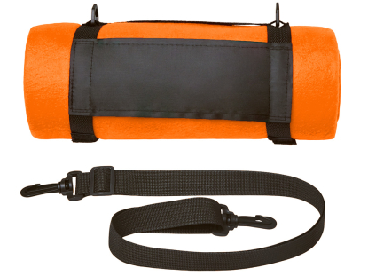 Плед Нежность с ремешком на плечо, оранжевый