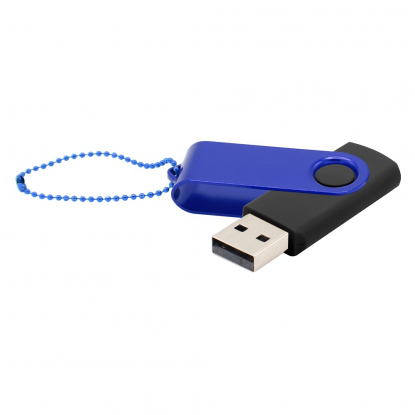 Флешка Designer To Go 2.0 USB, 16Gb, черная с синим