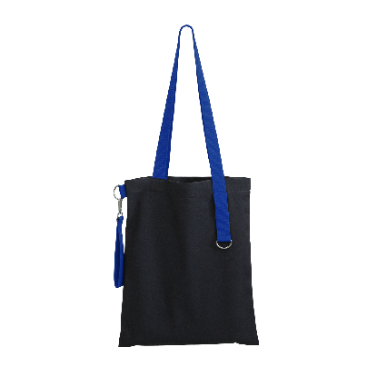 Шоппер Superbag black с ремувкой 4sb, чёрный с синим