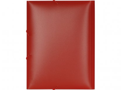 Папка А4 на резинке, красная, вид сзади