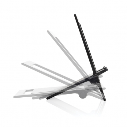 Складная подставка для телефона SnapStand из переработанного пластика RCS, черная