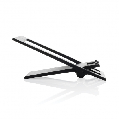 Складная подставка для телефона SnapStand из переработанного пластика RCS, черная