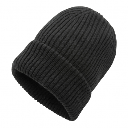 Вязаная шапка с отворотом Impact из Polylana® AWARE™, черная