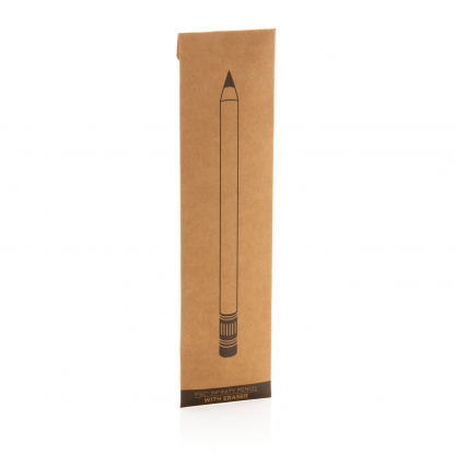 Вечный карандаш из бамбука FSC® с ластиком, футляр