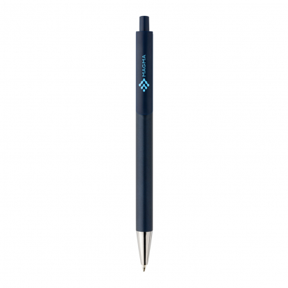 Ручка Amisk из переработанного алюминия RCS, синяя, пример нанесения