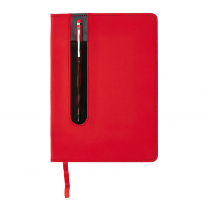 Блокнот для записей Deluxe формата A5 и ручка-стилус, красный