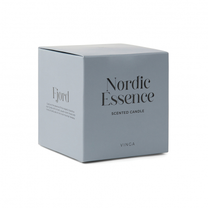 Маленькая ароматическая свеча VINGA Nordic Essence в стекле, синяя