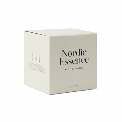 Большая ароматическая свеча VINGA Nordic Essence в стекле, кремовая