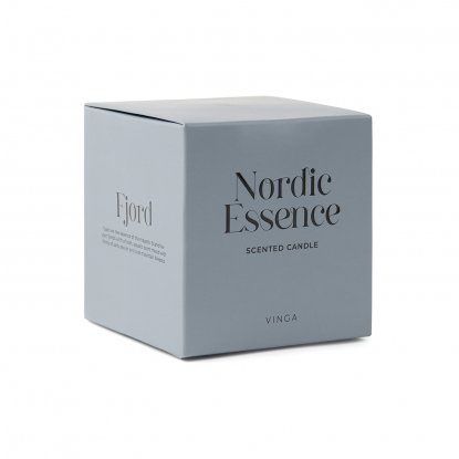 Маленькая ароматическая свеча VINGA Nordic Essence в стекле, синяя