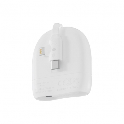 Кабель Xoopar ICE-R с ретрактором 2 в 1, разъёмы USB-C и Lightning, 60 Вт, белый
