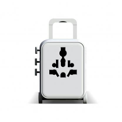 Универсальный адаптер Xoopar Luggie со встроенными вилками типов EU, UK, US и AUS