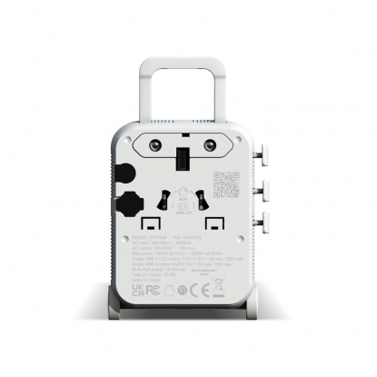 Универсальный адаптер Xoopar Luggie со встроенными вилками типов EU, UK, US и AUS