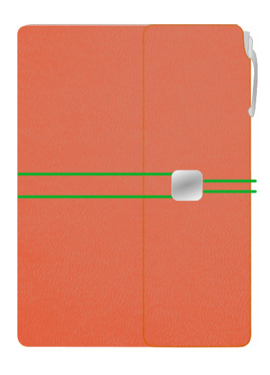 Блокнот Light book с шильдом и горизонтальной резинкой