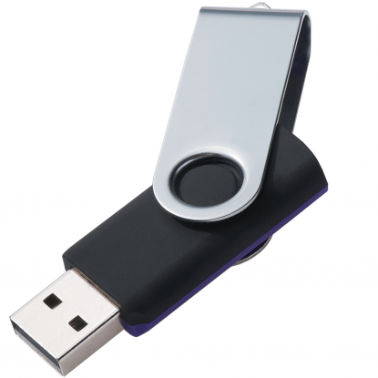 Флешка TWIST MIX, фиолетовая с чёрным