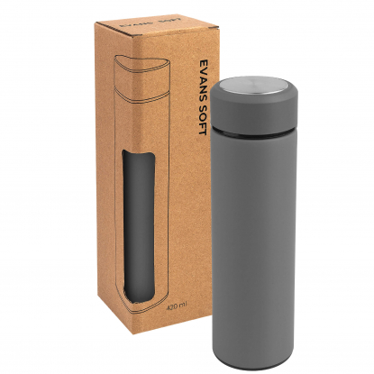 Термос EVANS SOFT, серый