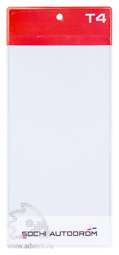 Вертикальный карман для бейджа с планкой под логотип, анфас