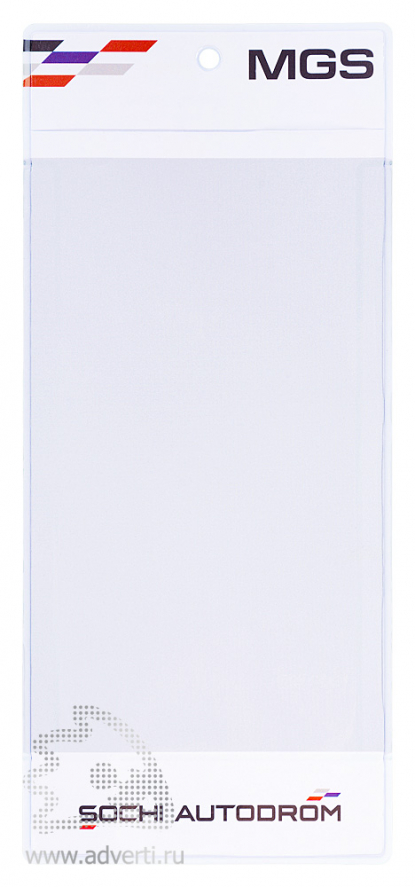 Вертикальный карман для бейджа с планкой под логотип, анфас