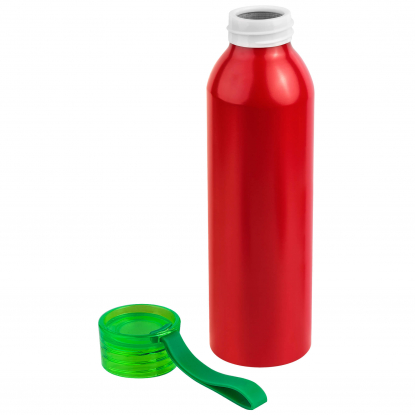 Бутылка для воды VIKING RED, красная с салатовой крышкой